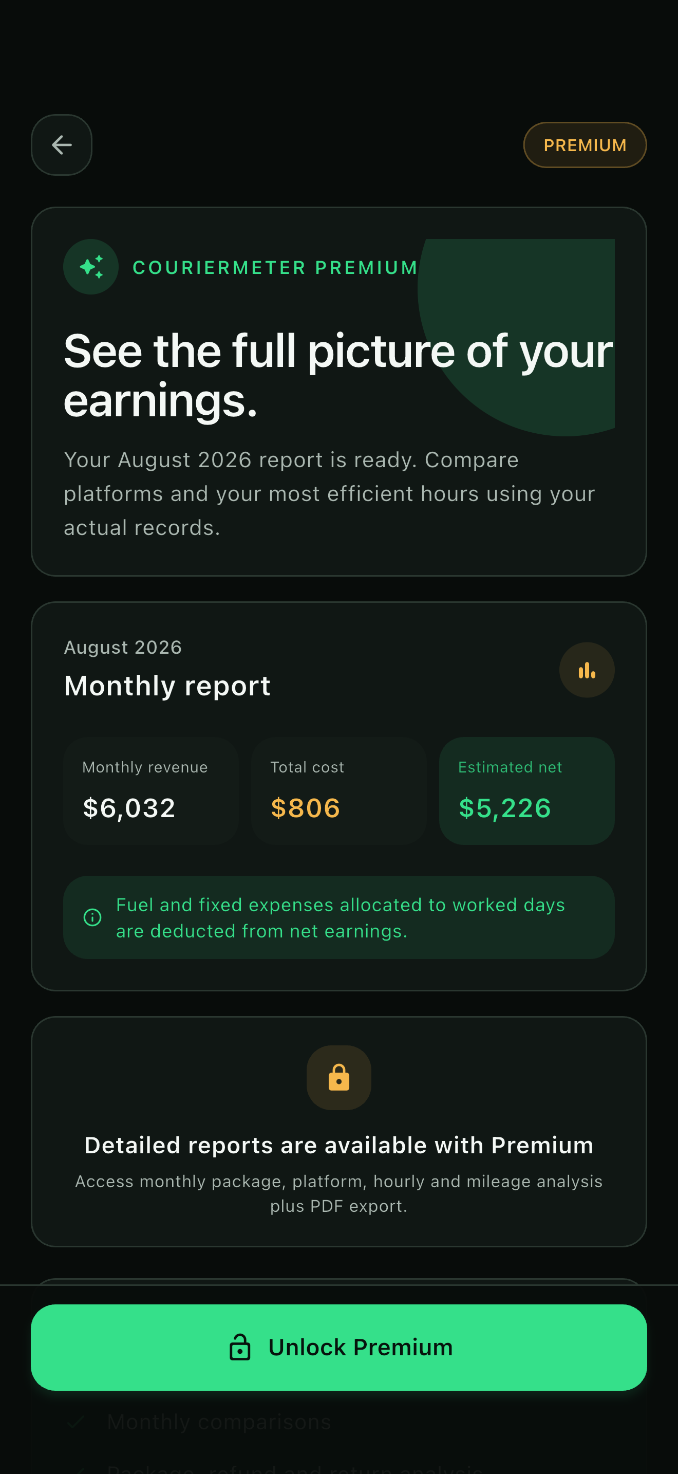 Premium reports in English